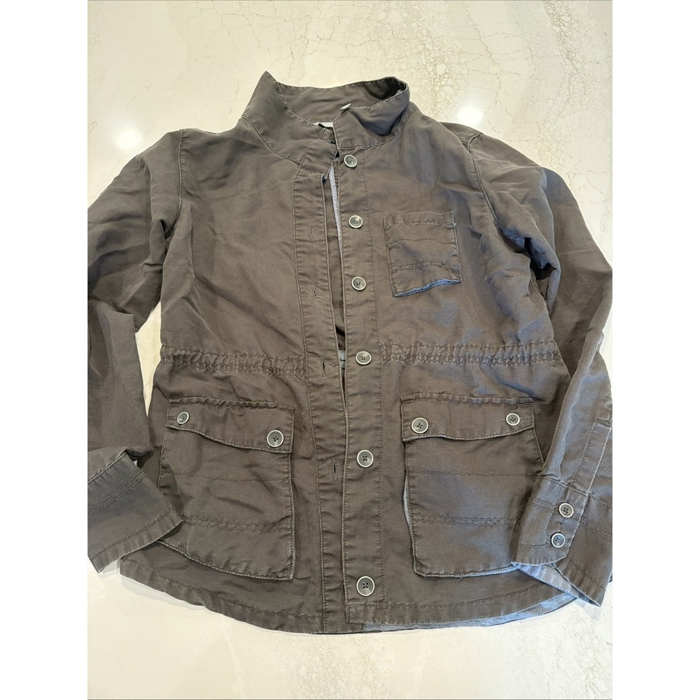 Horny Toad Womens Organic Cotton Utility Jacket Charcoal Sz Medium Boutique